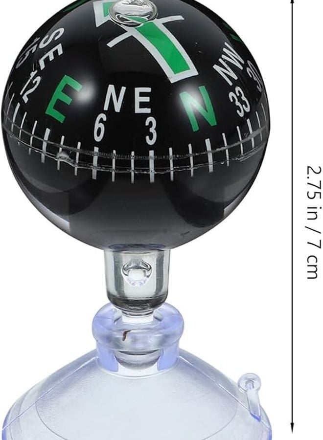 Green 38mm Car Dashboard Compass Ball With Suction Cup For Vehicle Boat Navigation - Image 2